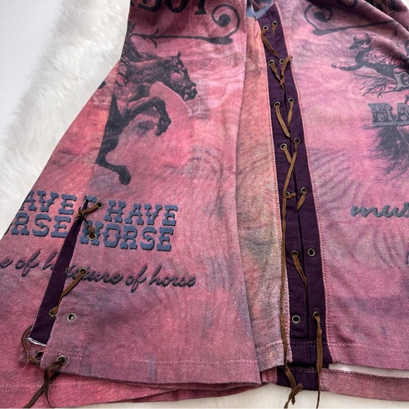 Bit & Bridle Cowboy Wanted Long Sleeve Shirt Size L - Picture 7 of 10